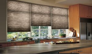 Duette window coverings in a kitchen